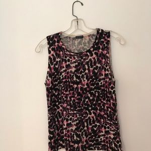 Cashmere patterned sleeveless sweater